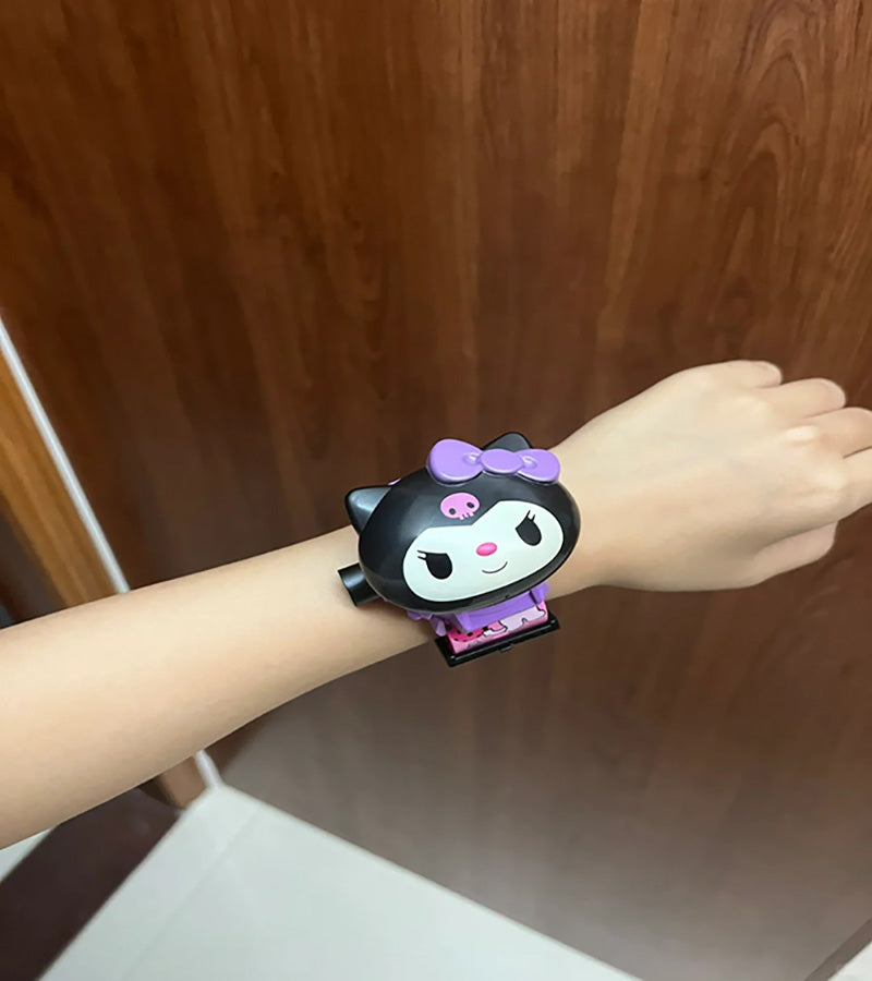 Sanrio Children Cartoon Flip Cover Watch 24 Pattern Projection Series Gift