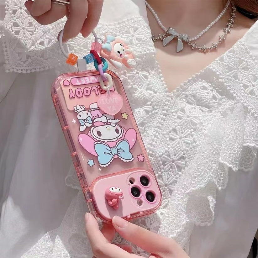 Sanrio Phone Case with Mirror& Dangle Charm