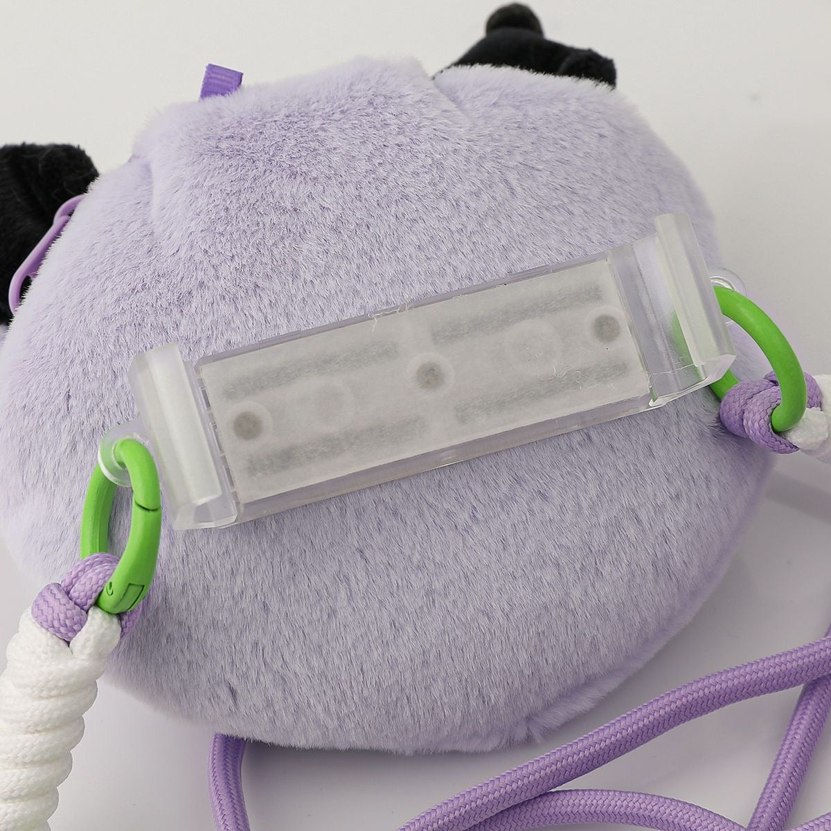 Kuromi Mobile phone back clip with lanyard, cute plush doll