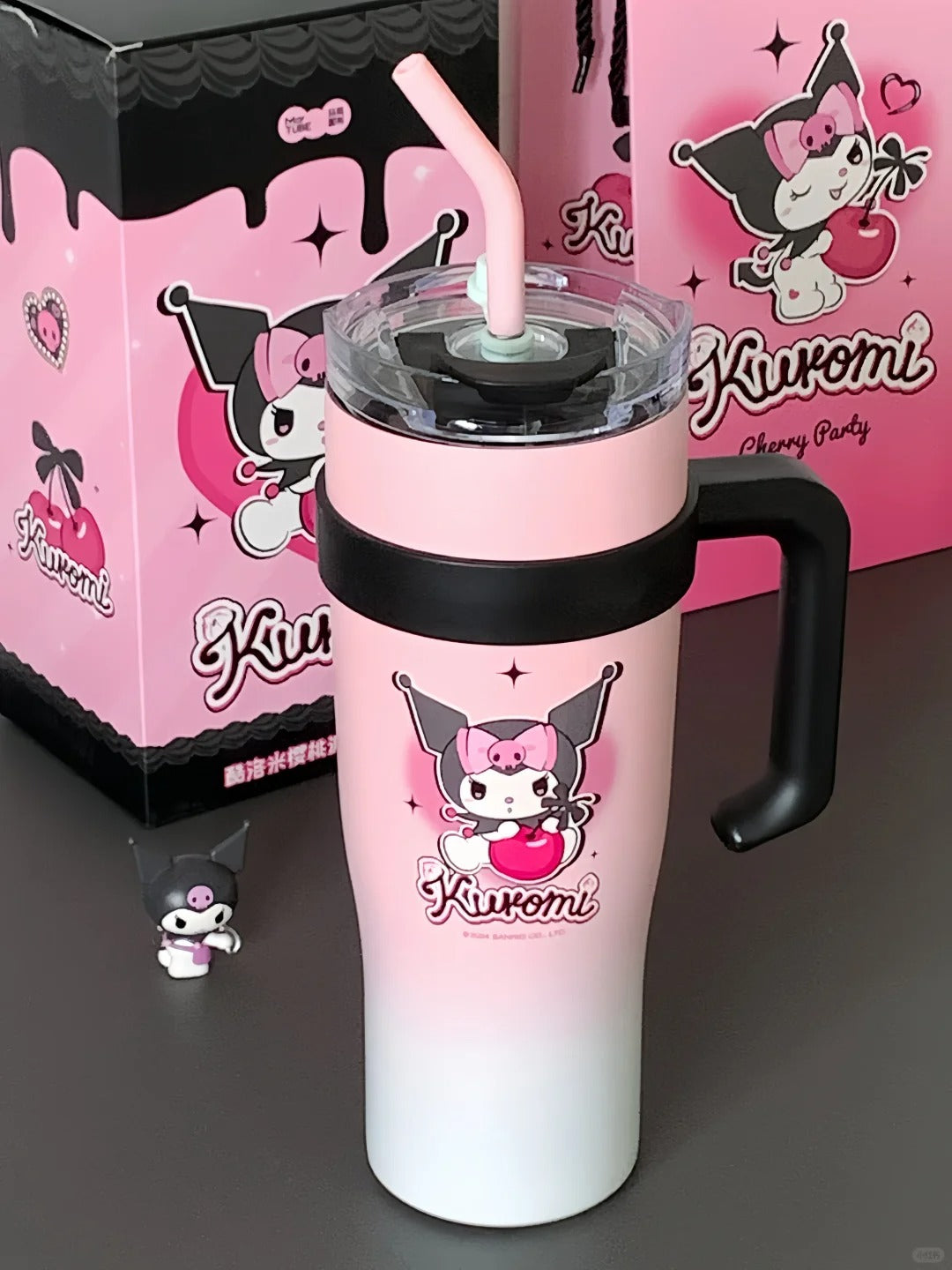 Kuromi Cherry Insulated Water Bottle 1200ml