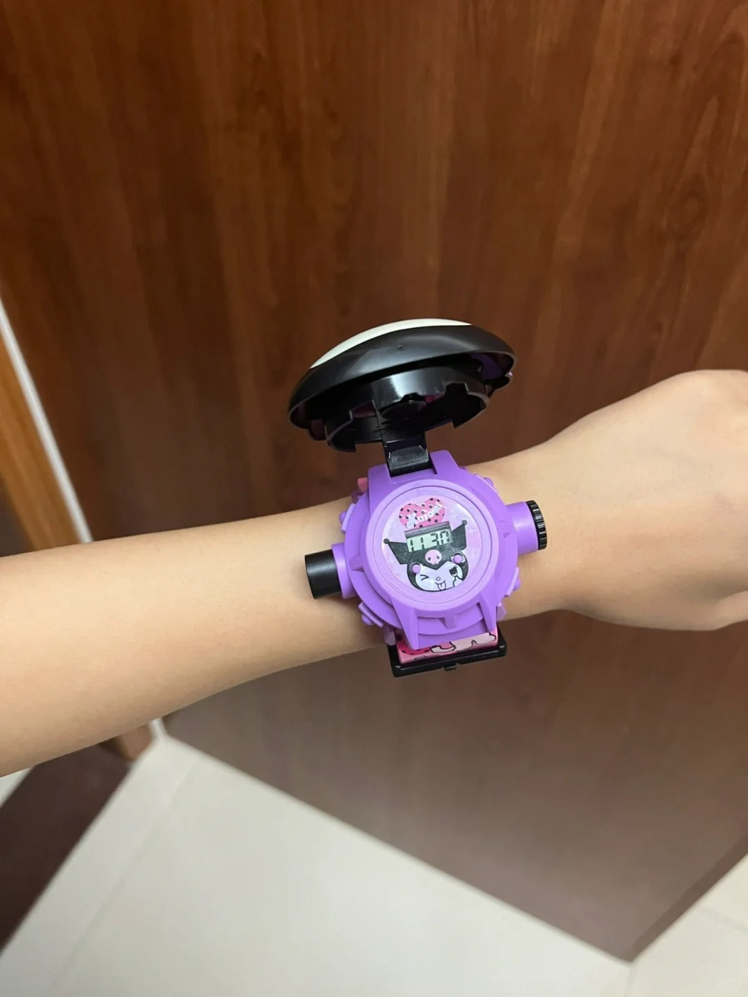 Sanrio Children Cartoon Flip Cover Watch 24 Pattern Projection Series Gift