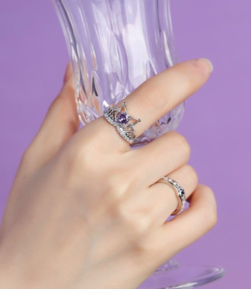 Kuromi ring gift for her(2 rings with 1 box)