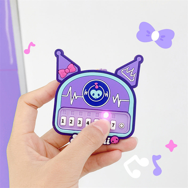 Kuromi piano design keychain