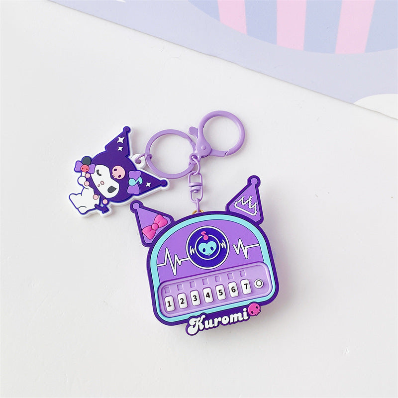 Kuromi piano design keychain