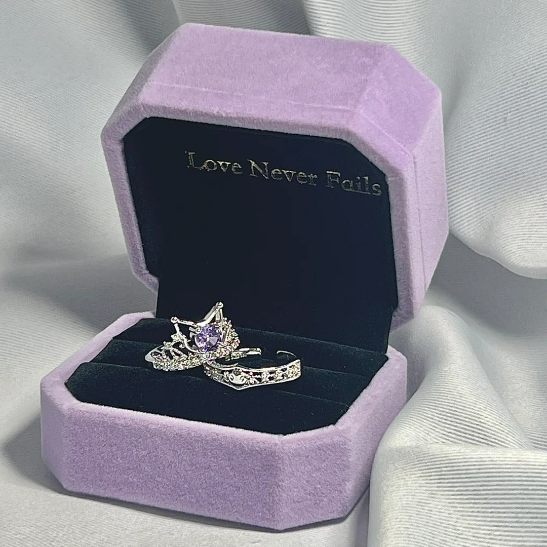 Kuromi ring gift for her(2 rings with 1 box)
