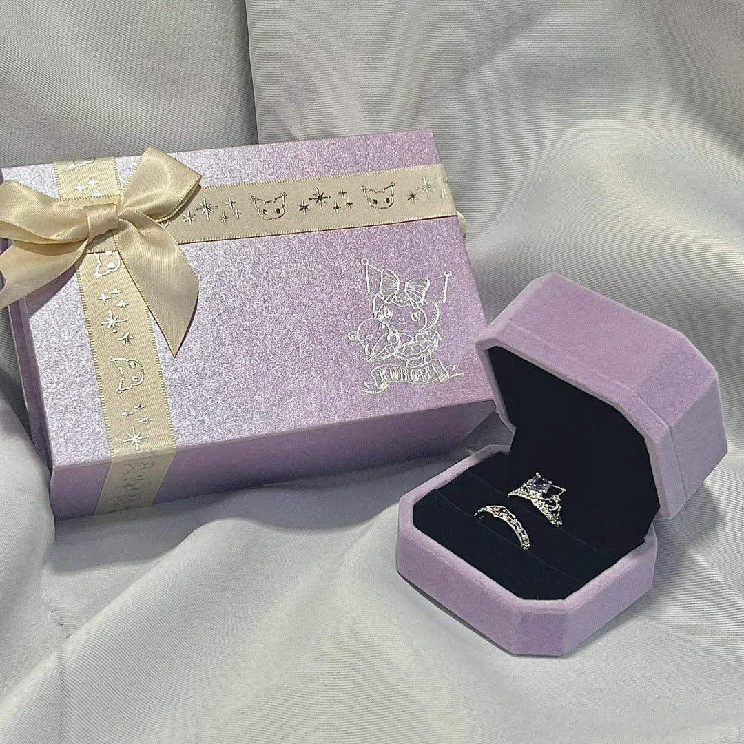 Kuromi ring gift for her(2 rings with 1 box)