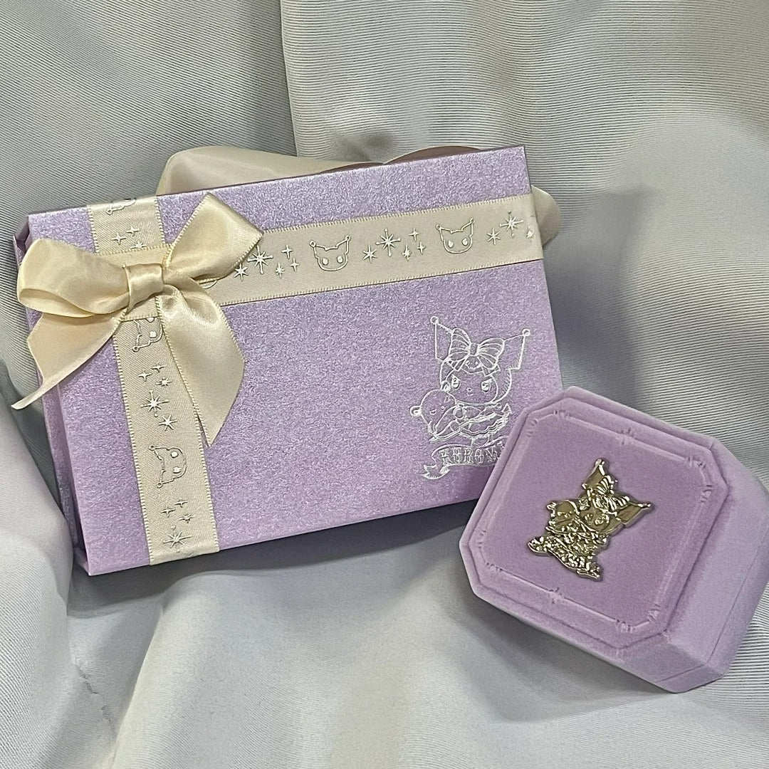 Kuromi ring gift for her(2 rings with 1 box)
