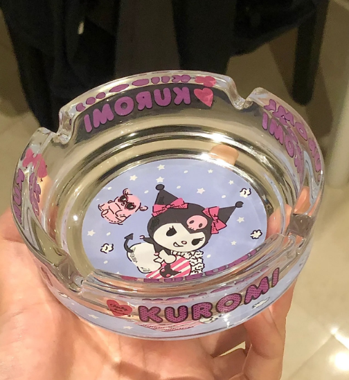 Sanrio glass ashtray