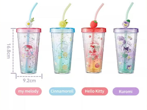 Sanrio Flower Party Series Straw Cup 420ml