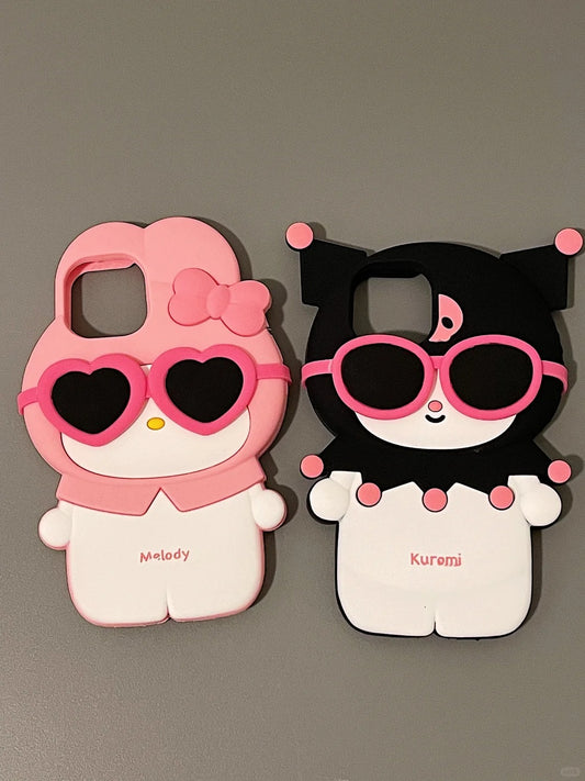 Kuromi and My melody Silicone phone case