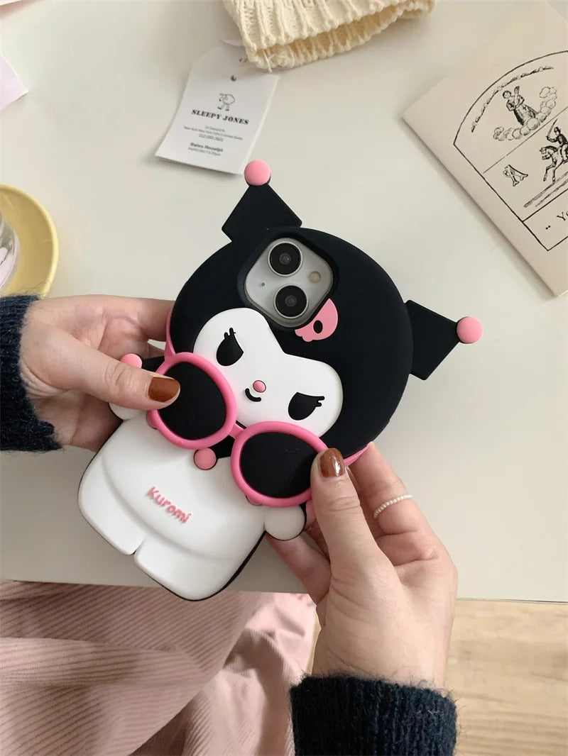 Kuromi and My melody Silicone phone case