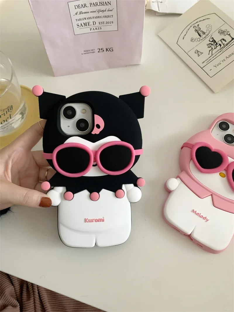 Kuromi and My melody Silicone phone case