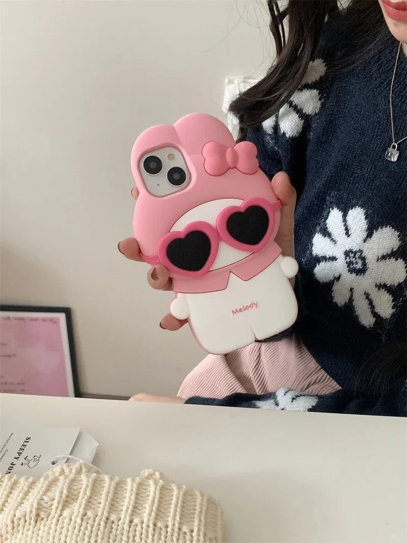 Kuromi and My melody Silicone phone case