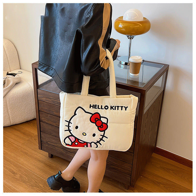 Sanrio Down-filled Fabric Tote Bag Shoulder tote bag