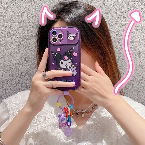 Sanrio Phone Case with Mirror& Dangle Charm
